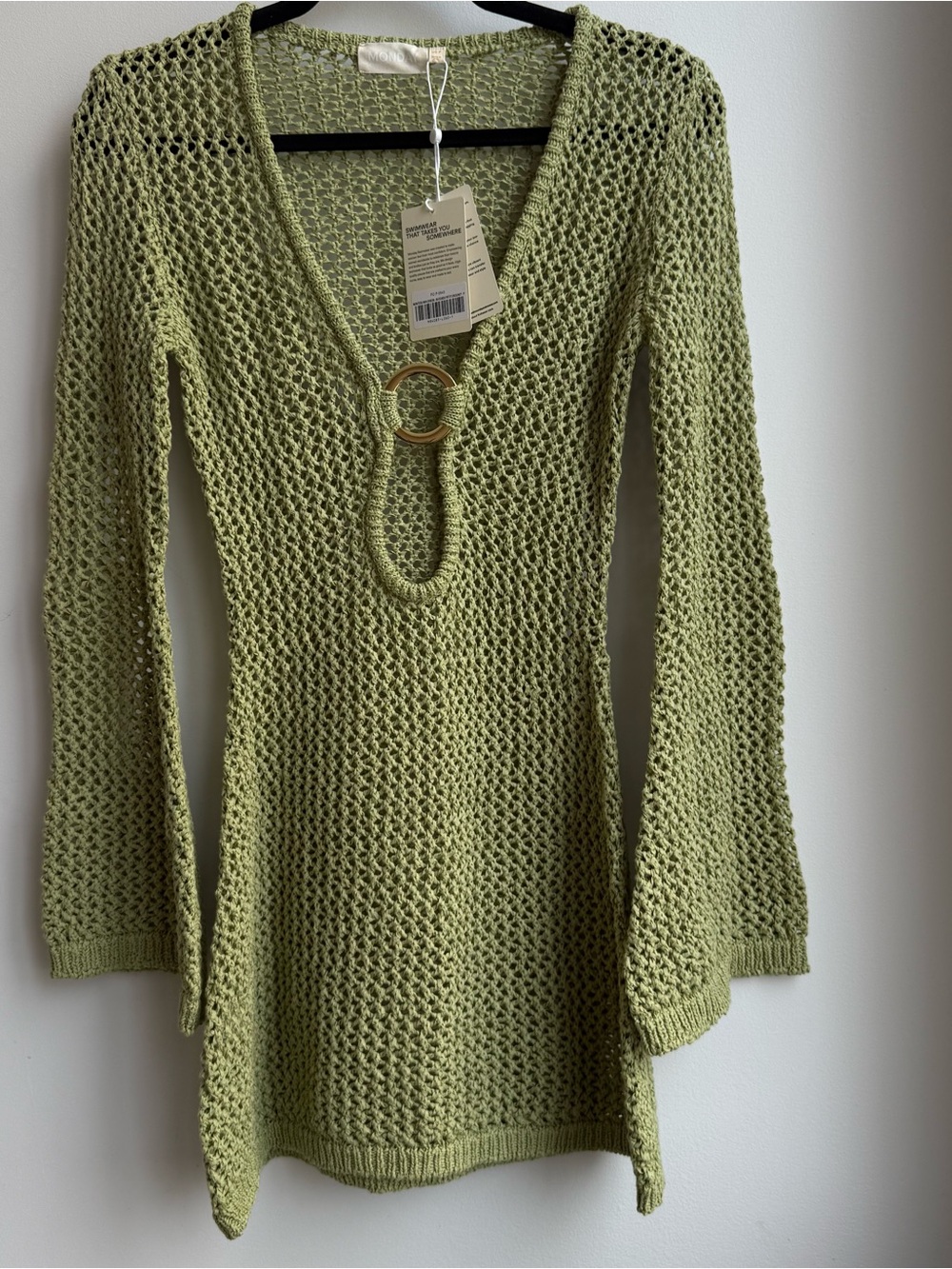 Monday Swim - MONTEGO MINI DRESS - IN AVOCADO PETIT CROCHET - BNWT - Picture 3 of 5